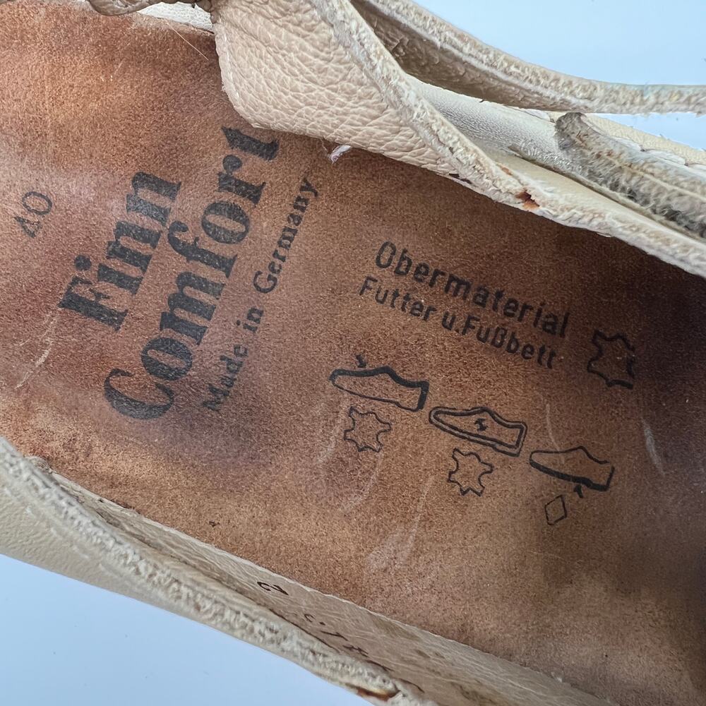 Finn Comfort Sylt Sandal EU 40 US 9 Rock Tan Leather Strappy Fisherman Germany - Picture 9 of 11